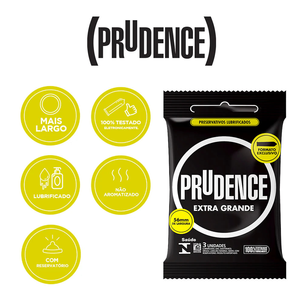 Preservativo Prudence Extra Grande – 3 unidades