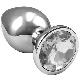 Plug Anal de Aço Inoxidável com cristal arredondado
