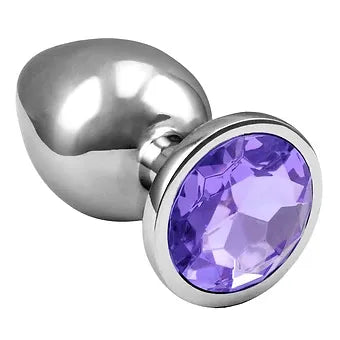 Plug Anal de Aço Inoxidável com cristal arredondado