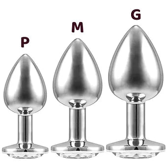 Plug Anal de Aço Inoxidável com cristal arredondado