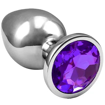 Plug Anal de Aço Inoxidável com cristal arredondado