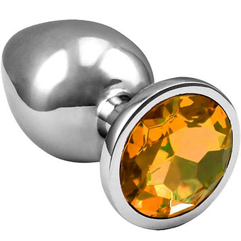 Plug Anal de Aço Inoxidável com cristal arredondado
