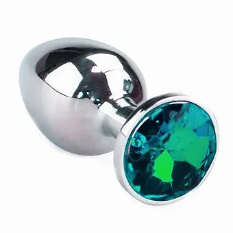 Plug Anal de Aço Inoxidável com cristal arredondado