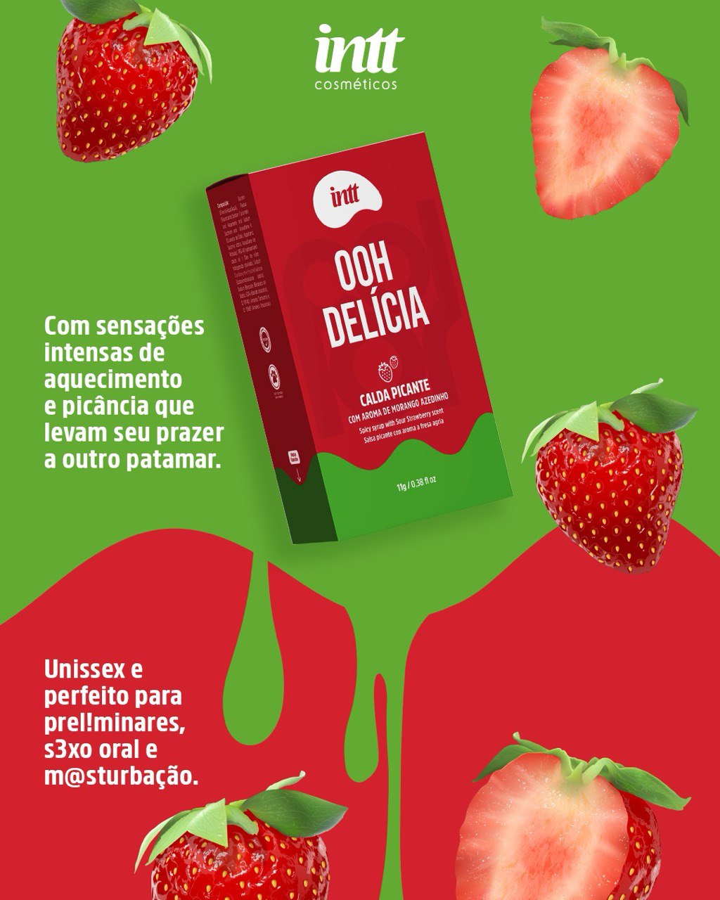 Calda Beijável - Ooh Delícia para deixar o or41 e o beijo mais saboroso