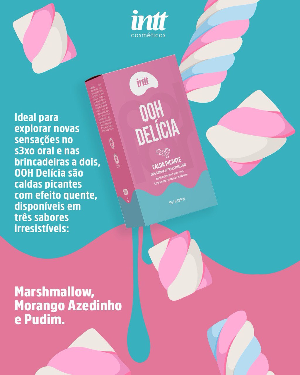 Calda Beijável - Ooh Delícia para deixar o or41 e o beijo mais saboroso