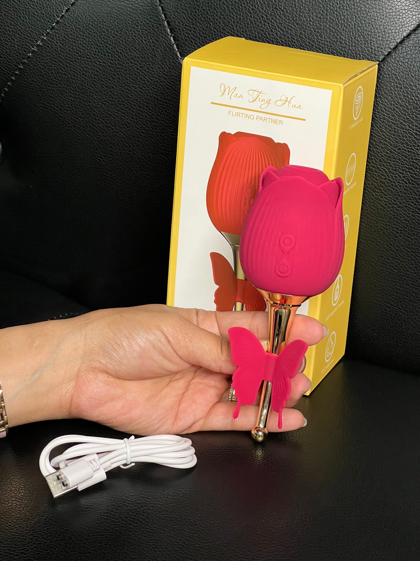 Estimulador de Clitóris em Formato de Rosa