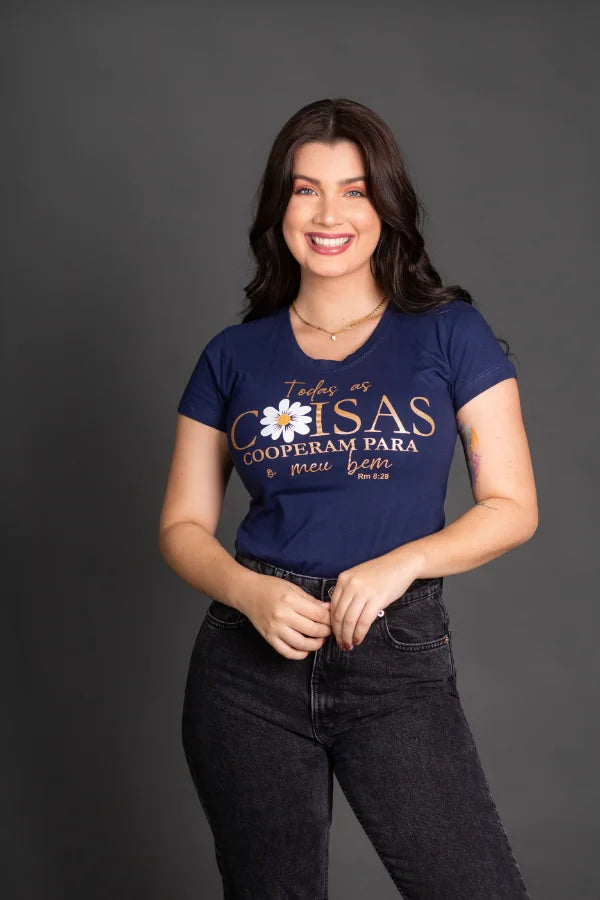 T-shirt Todas as coisas cooperam