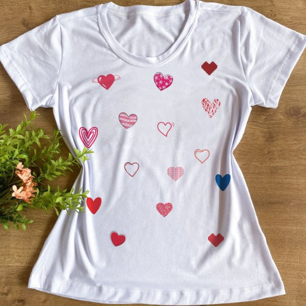 T-shirt Corações