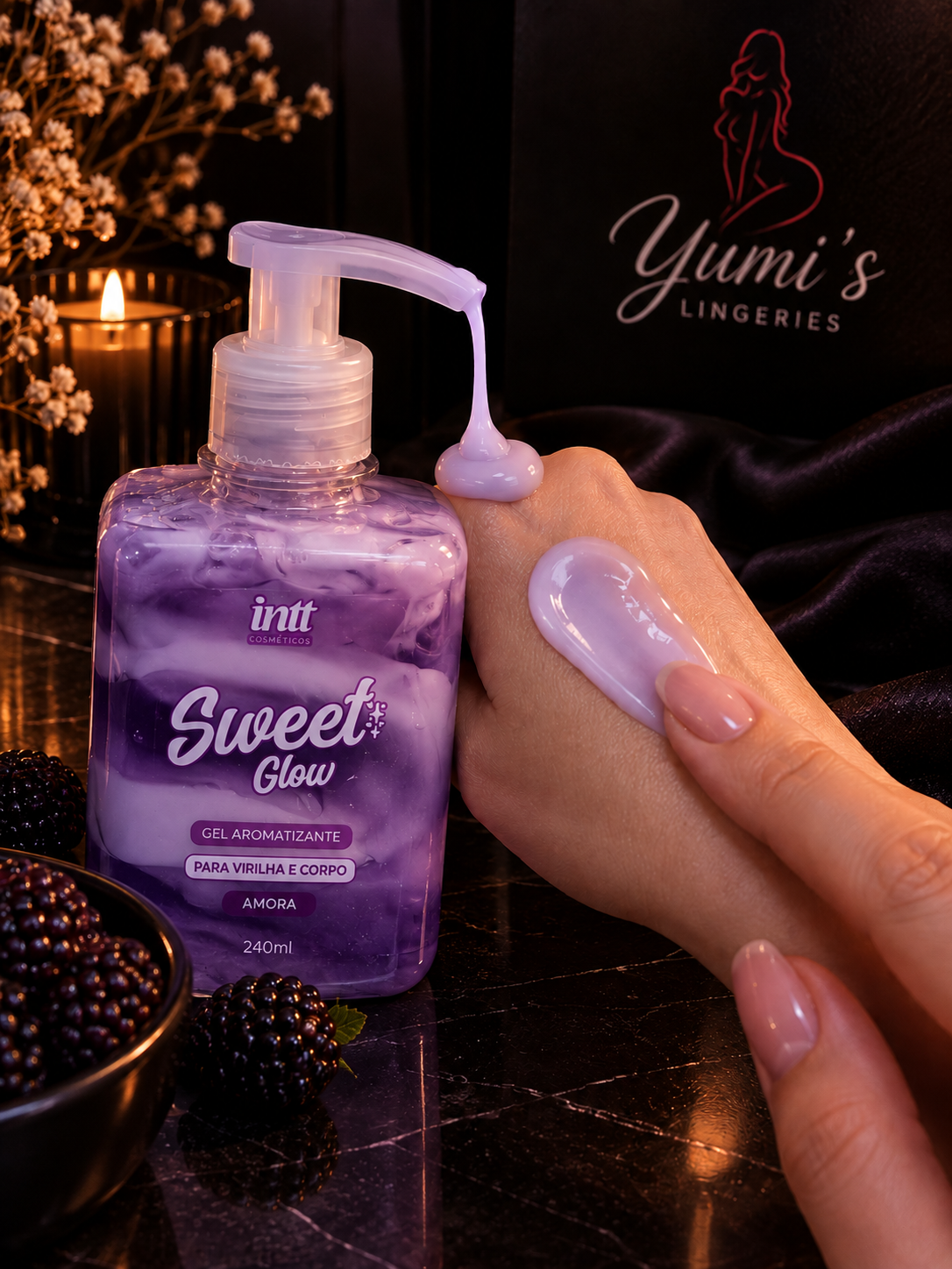 Sweet Glow - Hidratante beijável com sabor de Amora