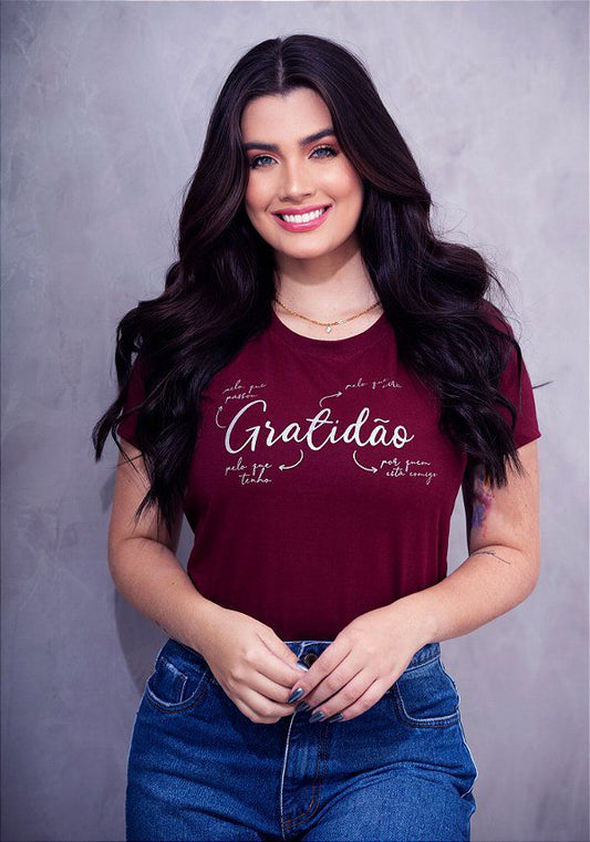 T-shirt Gratidão Frases