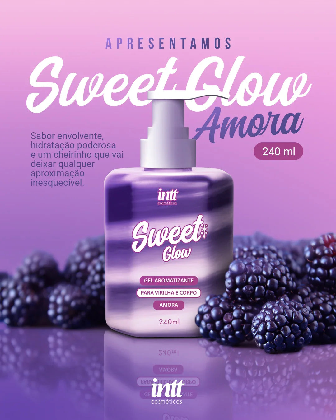 Sweet Glow - Hidratante beijável com sabor de Amora