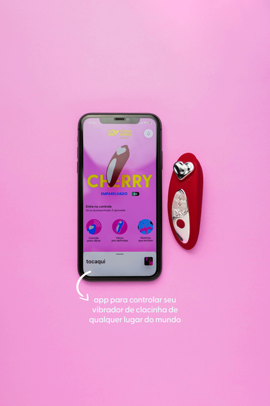 Cherry - Calcinha Vibratória com controle de carro e APP à distância