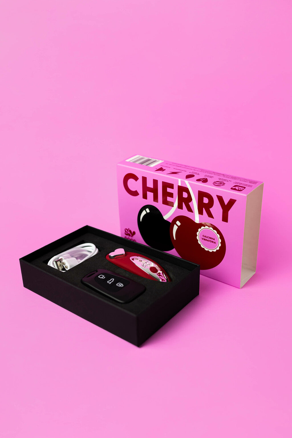 Cherry - Calcinha Vibratória com controle de carro e APP à distância
