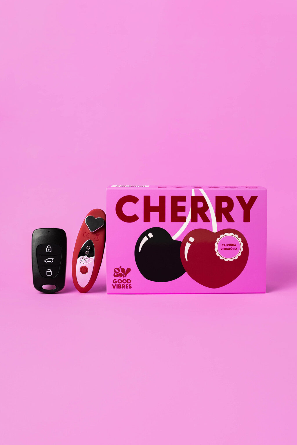 Cherry - Calcinha Vibratória com controle de carro e APP à distância