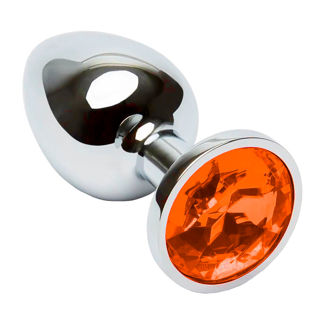 Plug Anal de Aço Inoxidável com cristal arredondado
