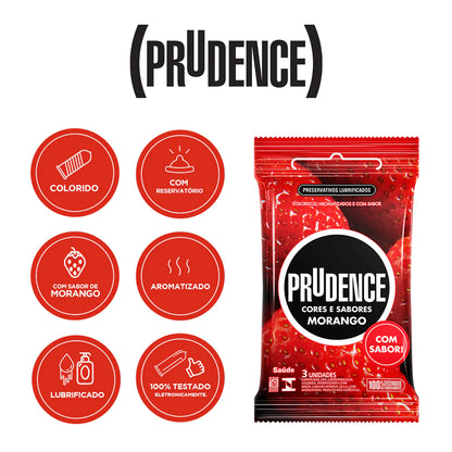 Preservativos Cores e Sabores Prudence - 3 unidades