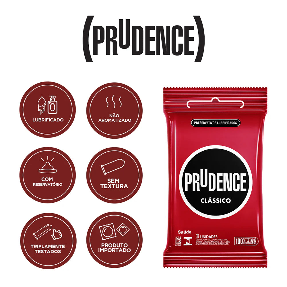 Preservativos Cores e Sabores Prudence - 3 unidades