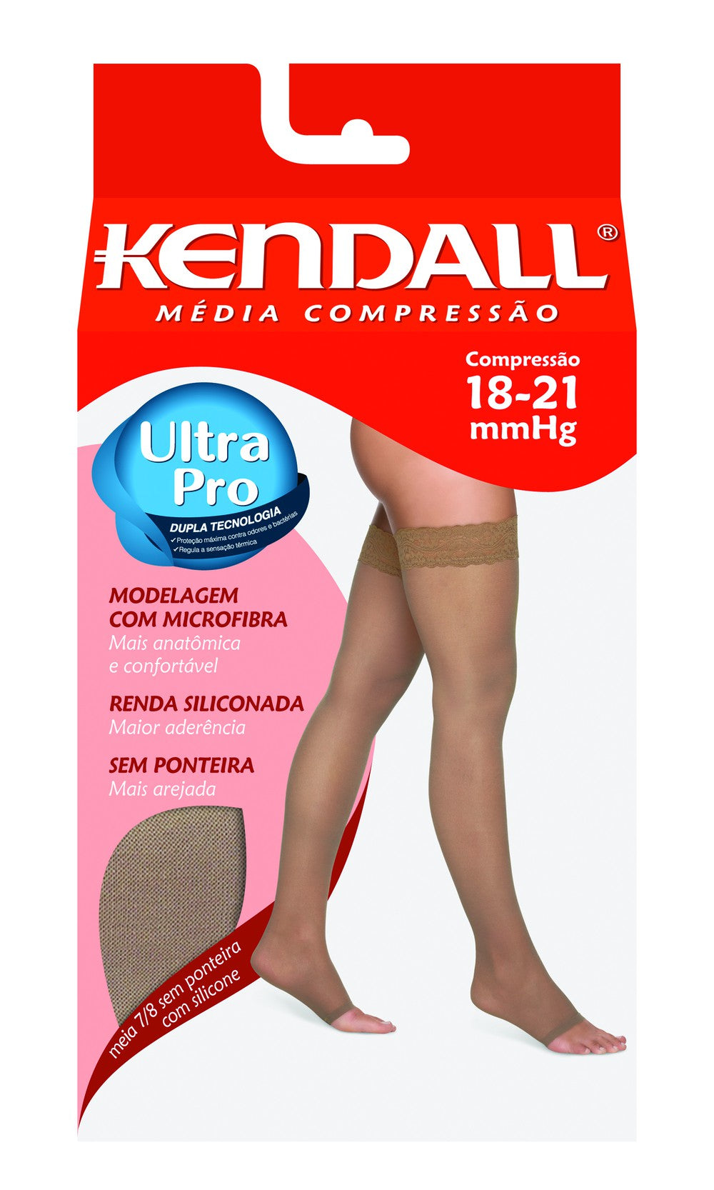 Meia Longa 7/8 Kendall Sem Ponteira - Média Compressão