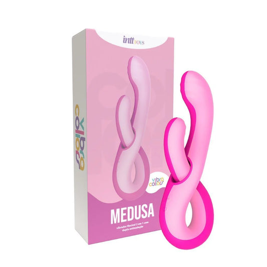 Medusa - Vibr@dor Flexível 2 Em 1 Com Dupla Estimulação