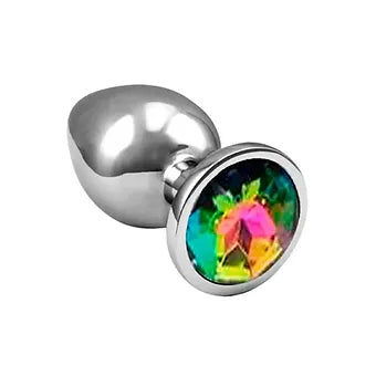 Plug Anal de Aço Inoxidável com cristal arredondado