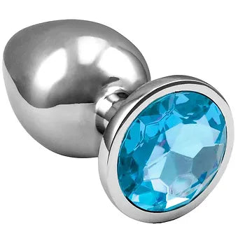 Plug Anal de Aço Inoxidável com cristal arredondado