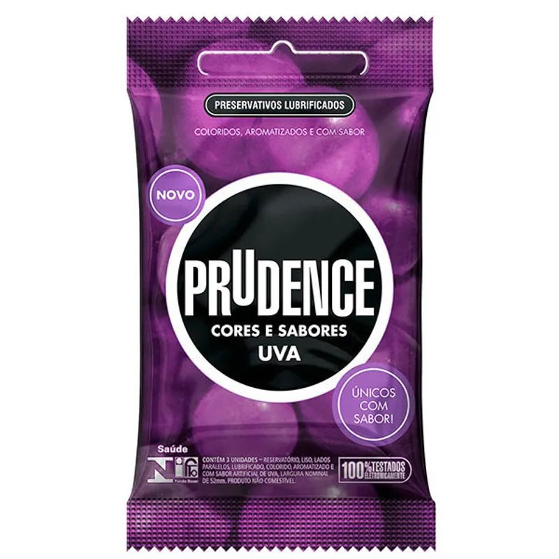 Preservativos Cores e Sabores Prudence - 3 unidades
