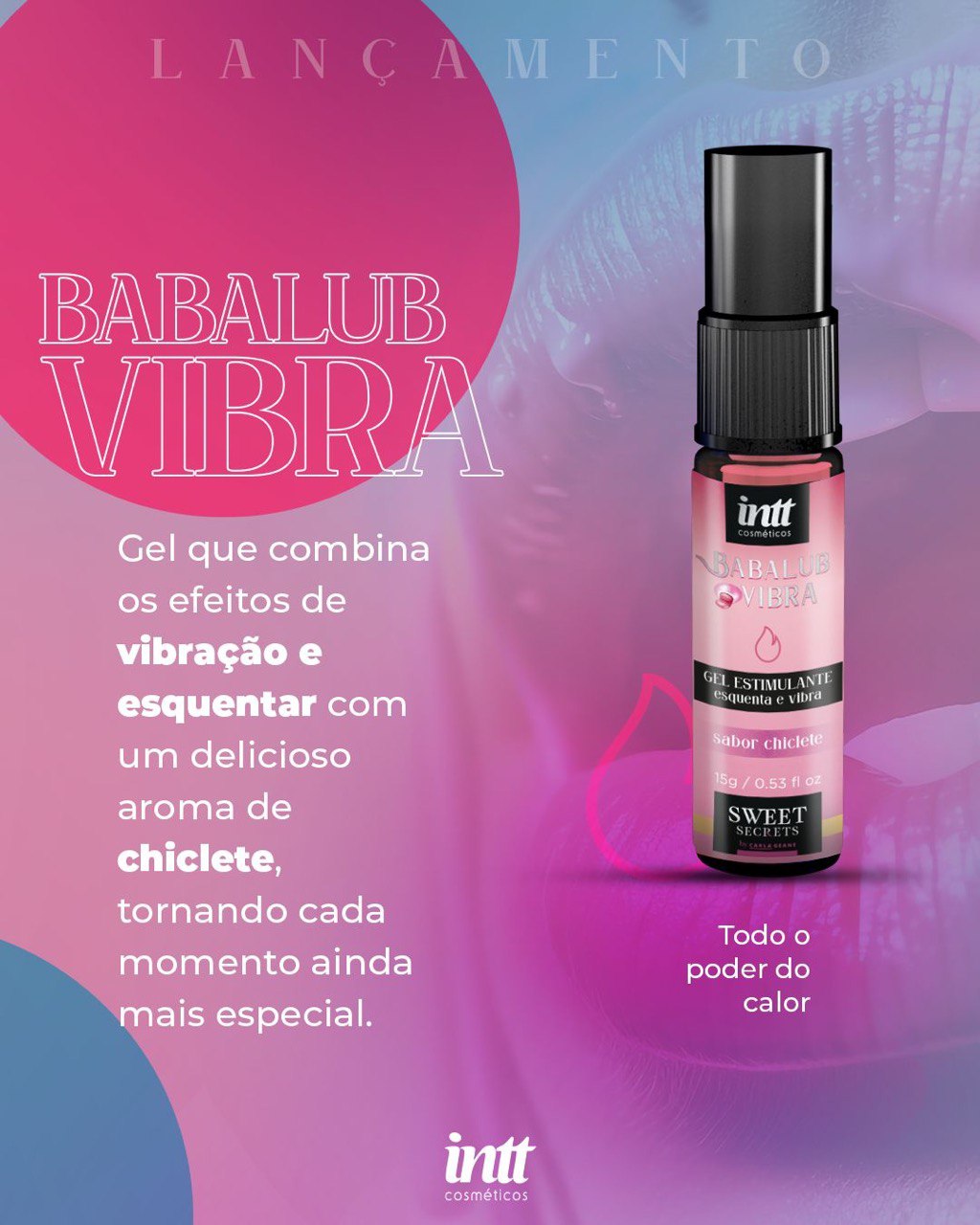 Babalub Vibra Esquenta - Gel estimulante sabor chiclete