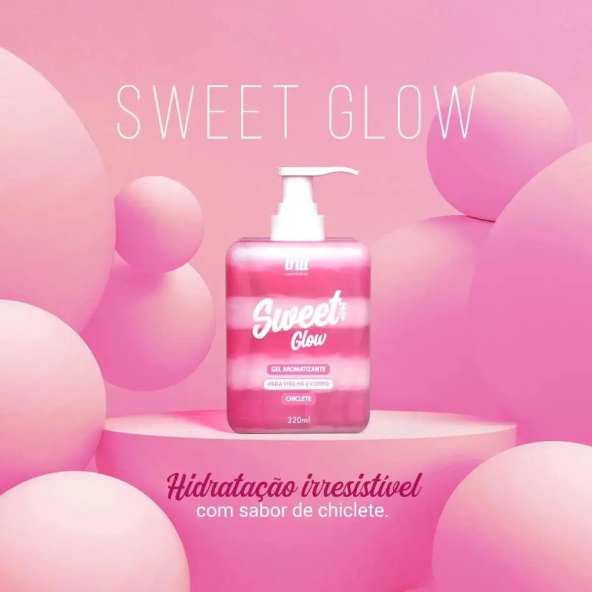 Sweet Glow Intt - Hidratante beijável com sabor de chiclete
