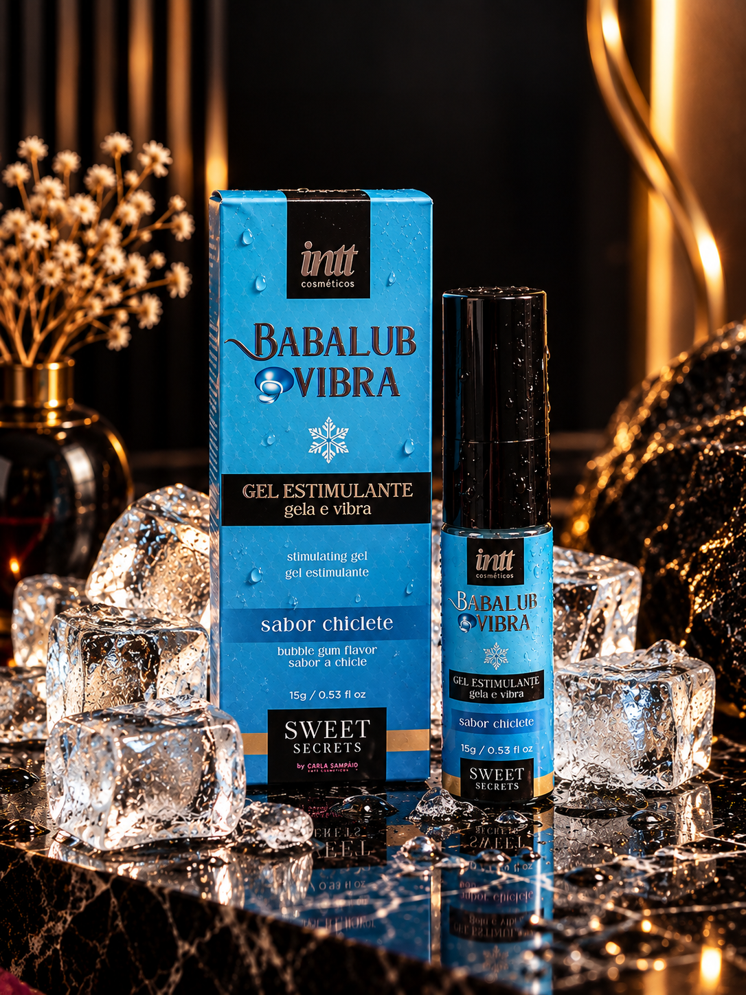 Babalub Vibra e efeito Ice - Gel estimulante sabor chiclete