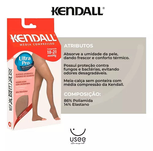 Meia Calça Kendall Sem Ponteira - Média Compressão