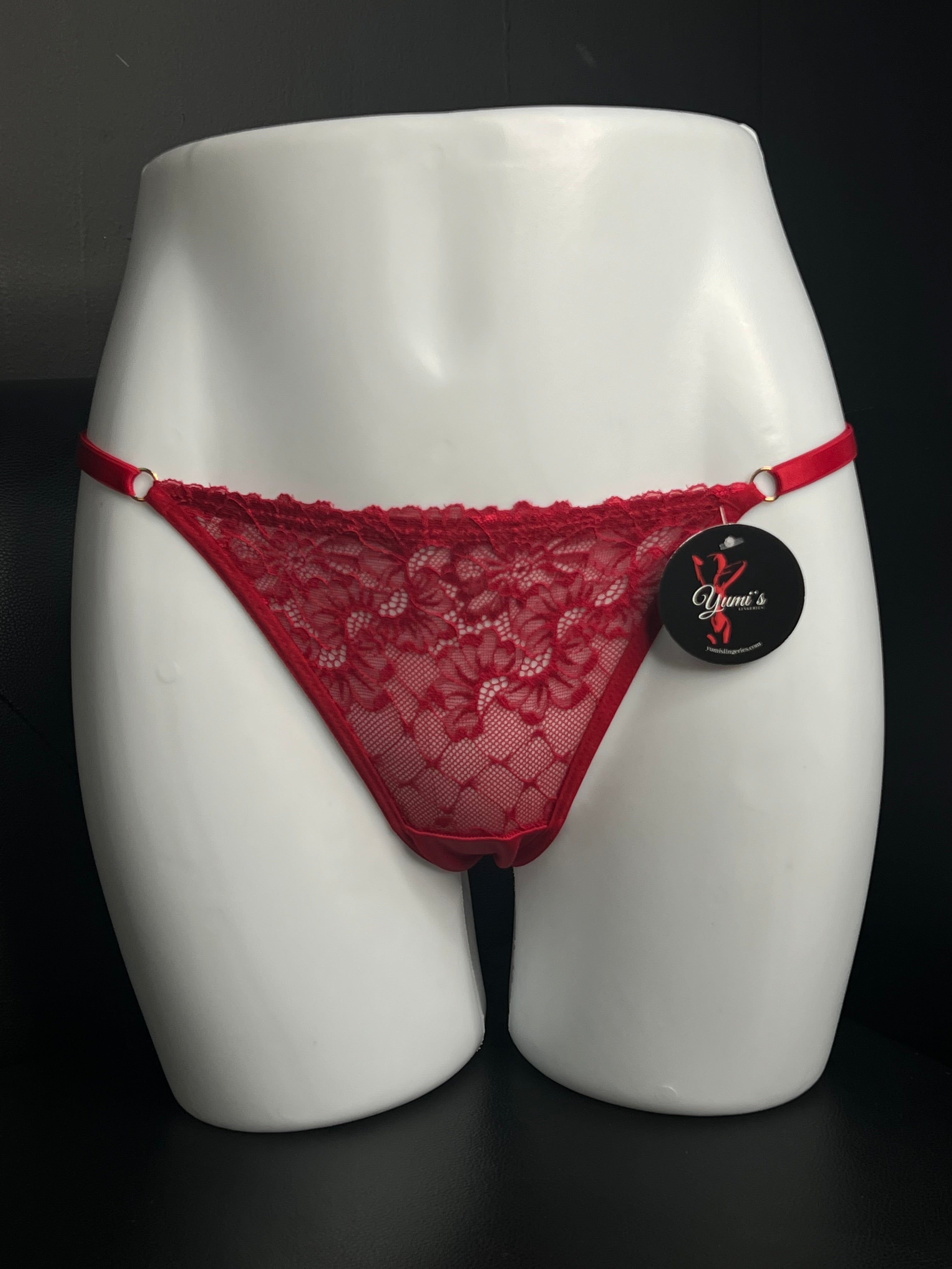 Calcinha Sarah - Regulagem com renda na frente e fio duplo atrás