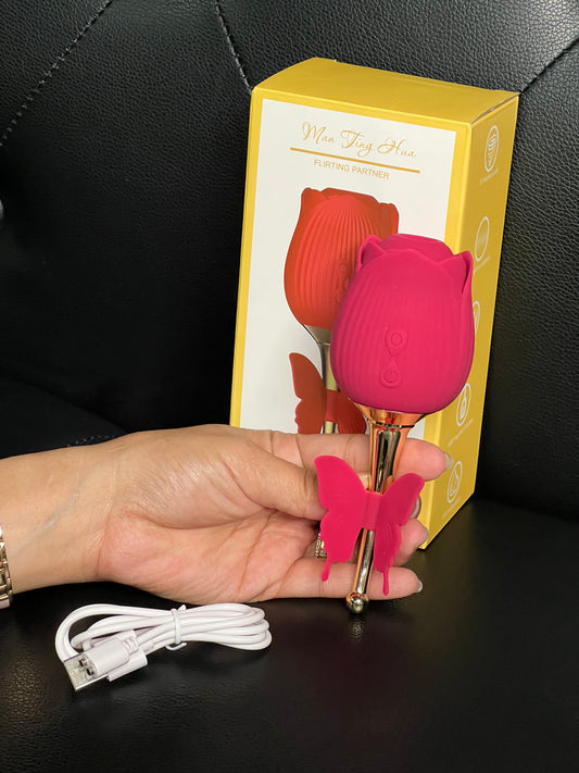 Estimulador de Clitóris em Formato de Rosa