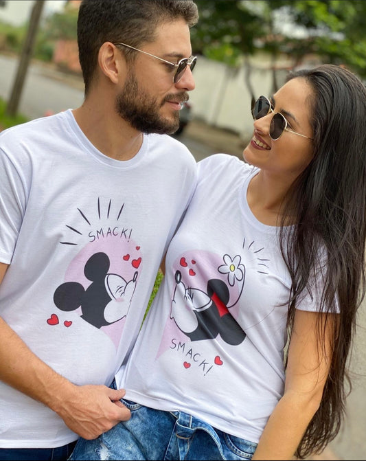 T-shirt Casal Minnie e Mickey