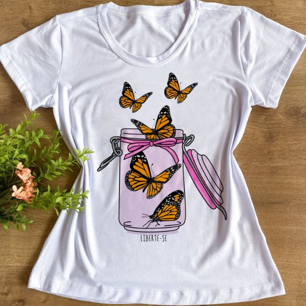 T-shirt Liberte-se Borboletas