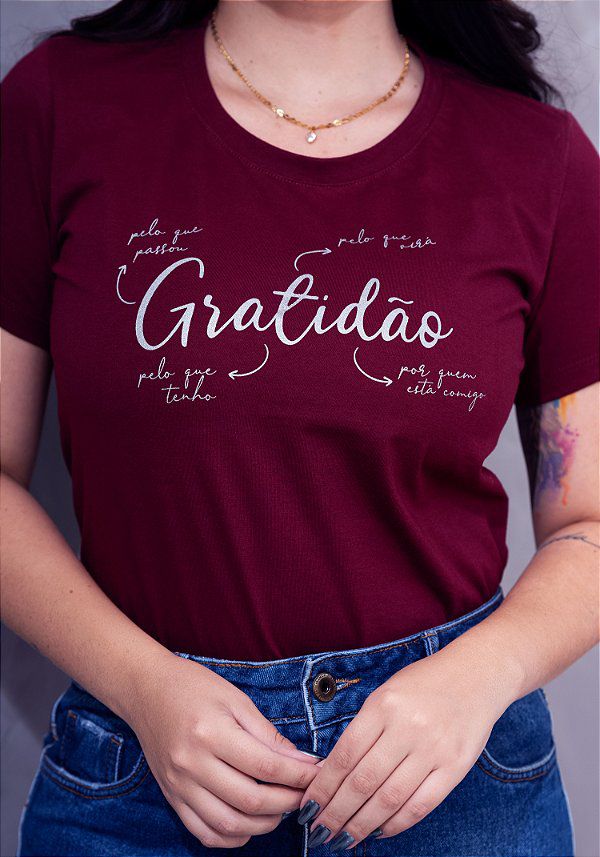 T-shirt Gratidão Frases