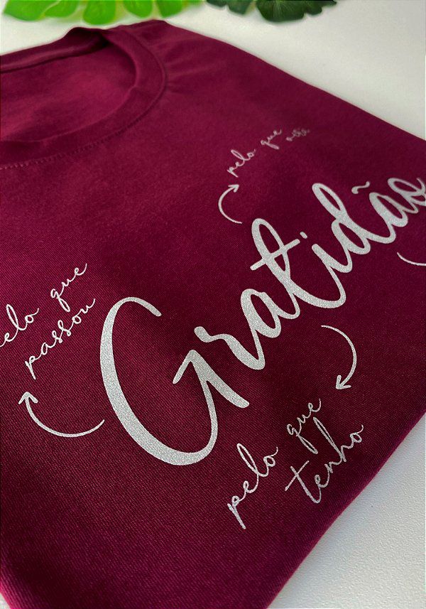 T-shirt Gratidão Frases
