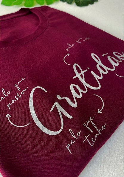 T-shirt Gratidão Frases
