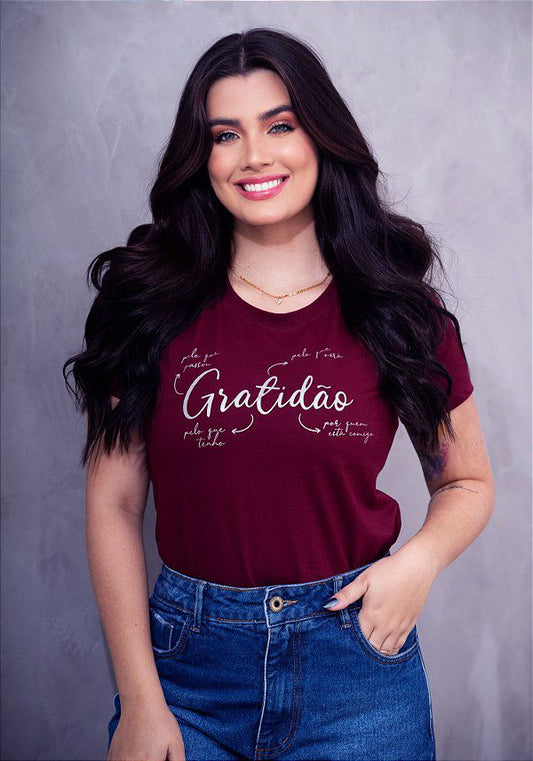 T-shirt Gratidão Frases