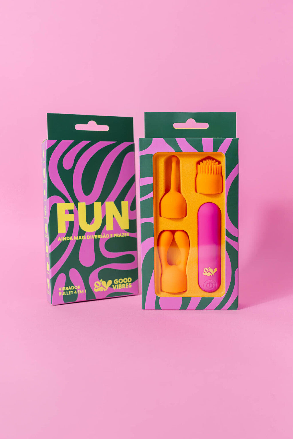 Fun - Vibrador Bullet Recarregável com 3 capas