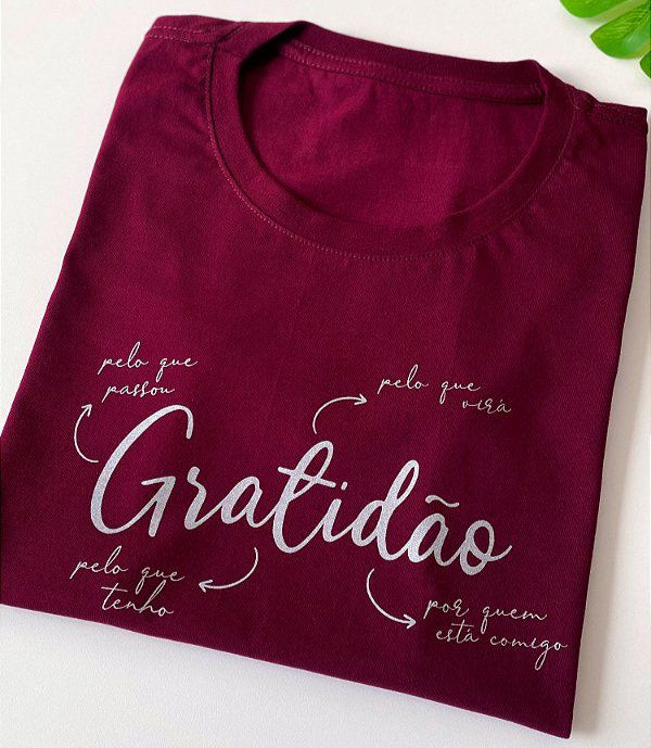 T-shirt Gratidão Frases