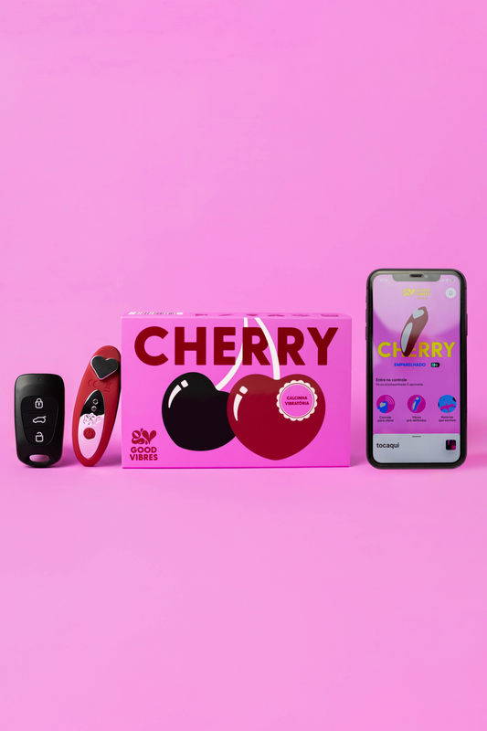 Cherry - Calcinha Vibratória com controle de carro e APP à distância