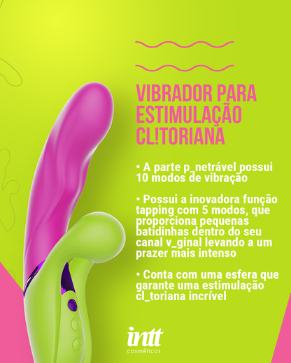 Vibrador com função tapping e estimulador de clítoris