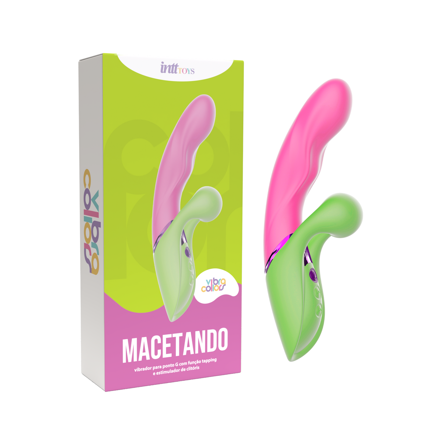 Vibrador com função tapping e estimulador de clítoris