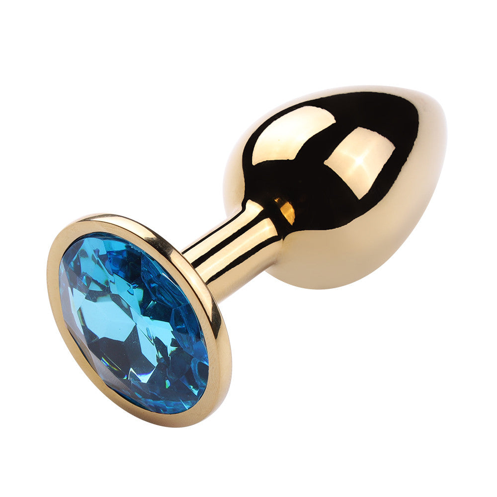 Plug Anal Dourado com jóia - Tamanho P